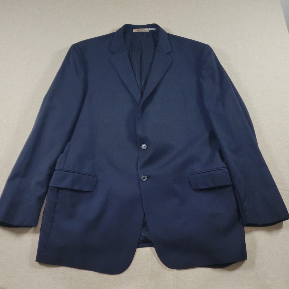 Joseph Abboud Mens Blazer 46L Navy Blue Super 120s Italian Wool Sport Coat USA